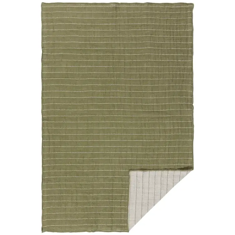 Olive Double Weave Dishtowels, set of 2