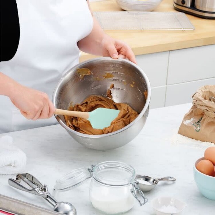 Tovolo Aqua Silicone Spatula with Wood Handle