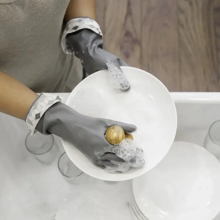 Grey Medium Dish Gloves