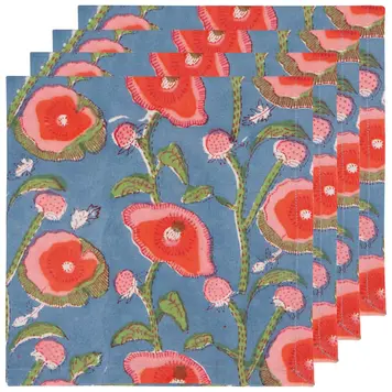 Poppy Napkins, set of 4