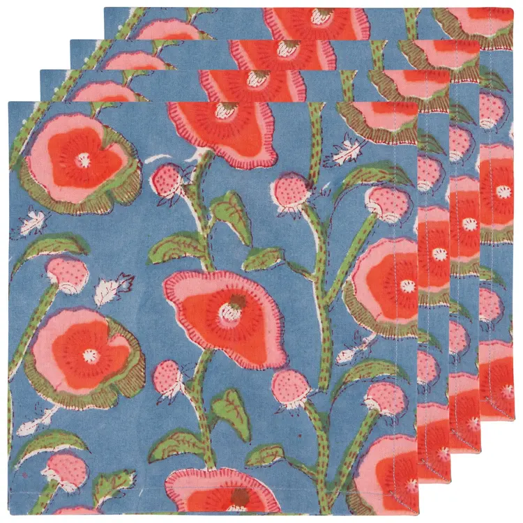 Poppy Napkins, set of 4