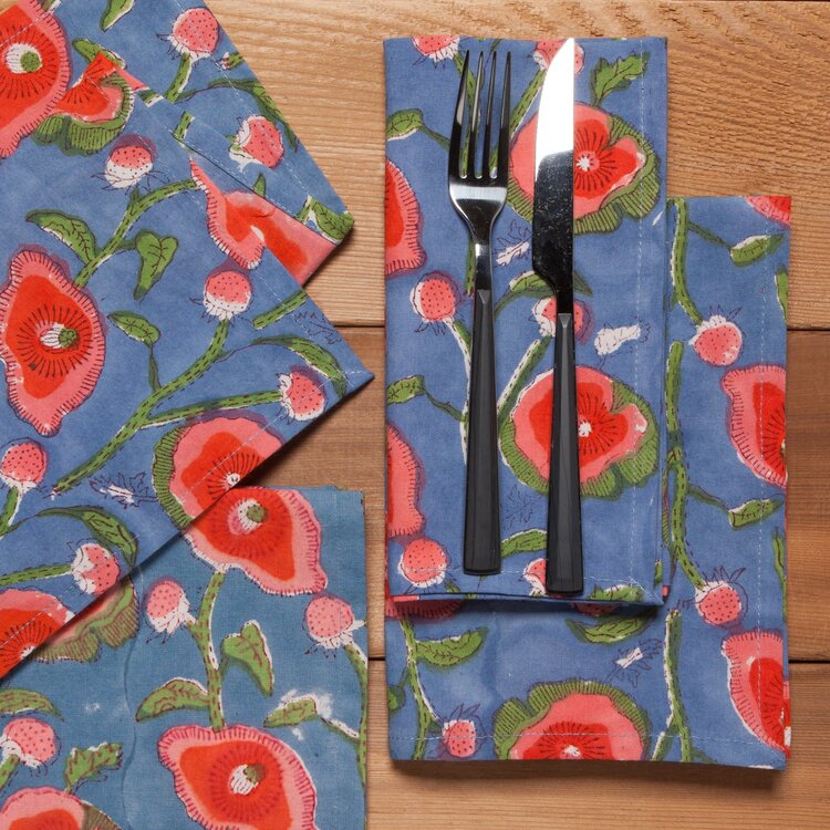 Poppy Napkins, set of 4