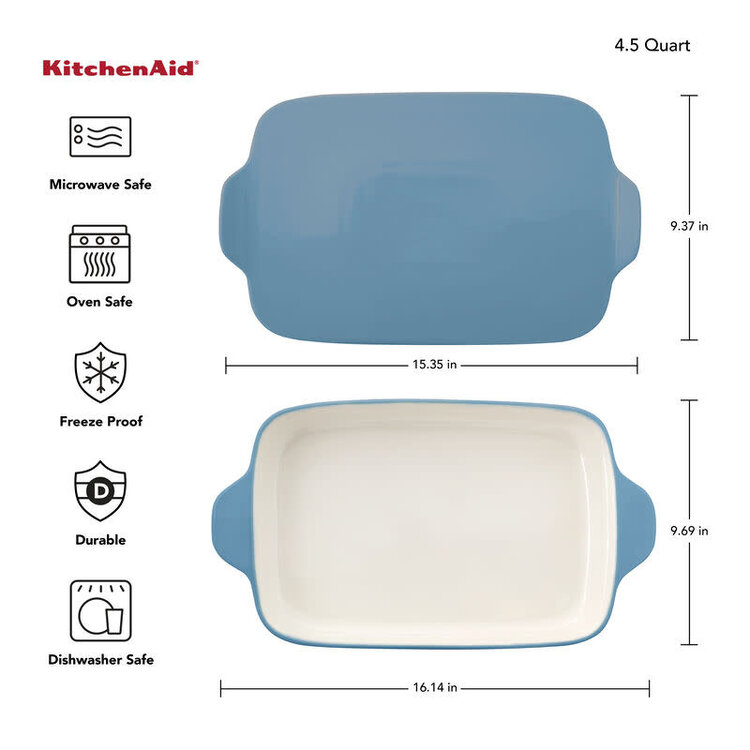 Kitchenaid 4.5 quart Blue Velvet Baking Dish & Lid