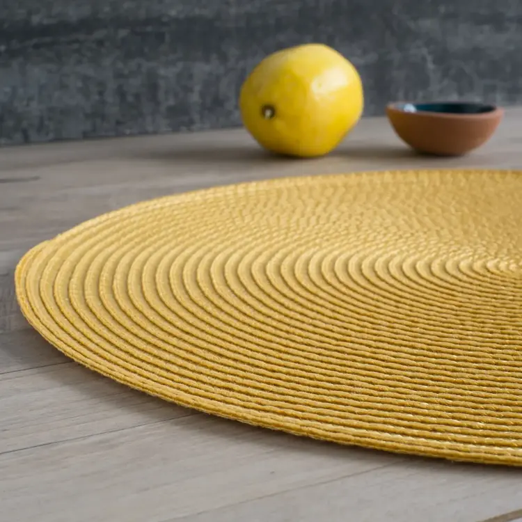 Round Honey Yellow Placemat