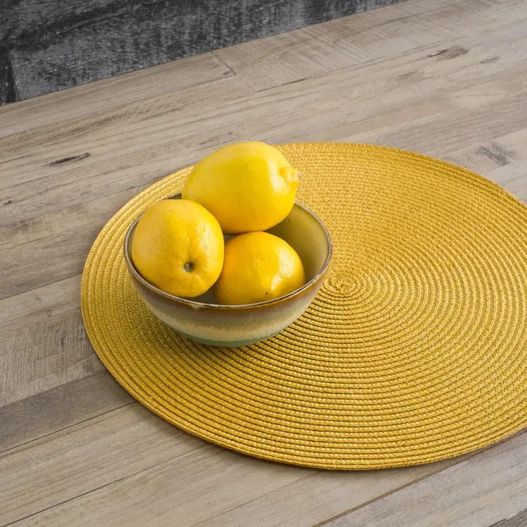 Round Honey Yellow Placemat