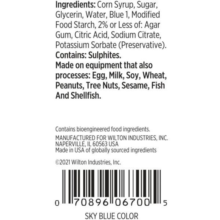 Wilton Sky Blue Gel Color