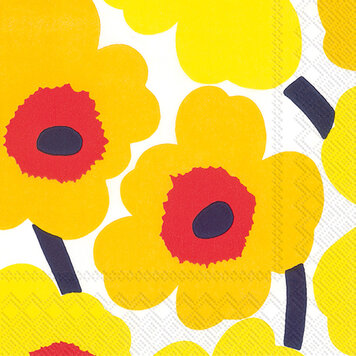 Unikko Dark Yellow Cocktail Napkins