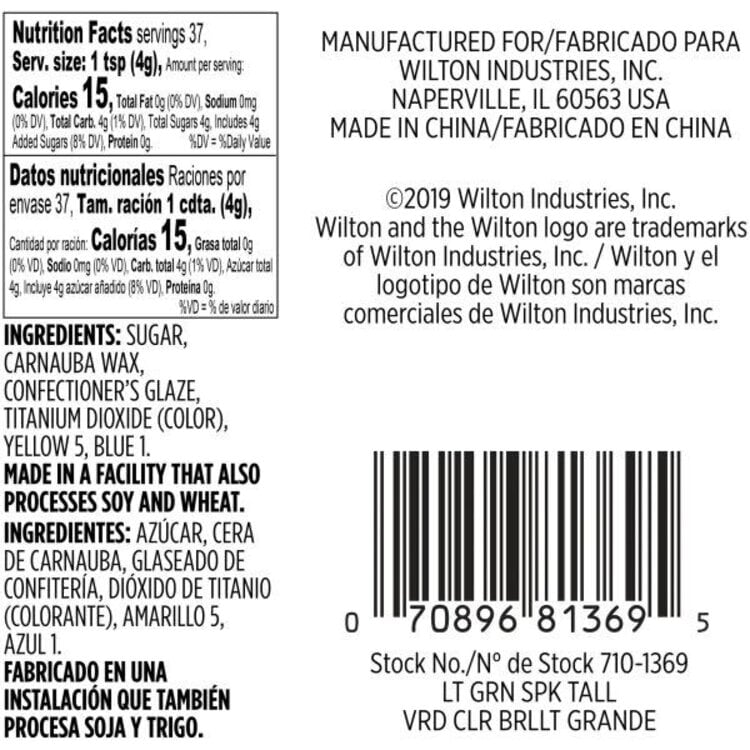 Wilton 5.25 oz Light Green Sanding Sugar