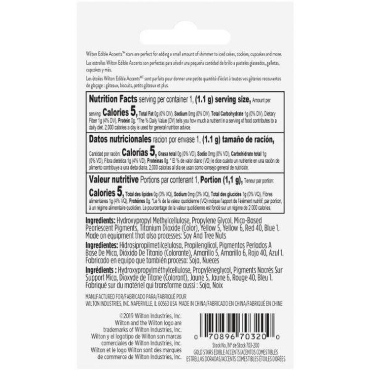 Wilton Gold Stars Edible Glitter