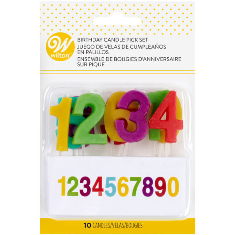 Wilton 0-9 Number Candles, set of 10