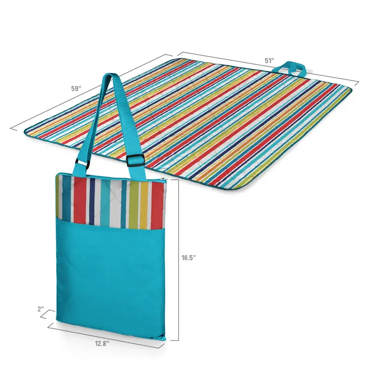 Picnic Time 59x51" Brights Washable Picnic Blanket