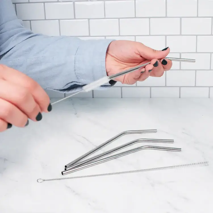 Bent Metal Straws