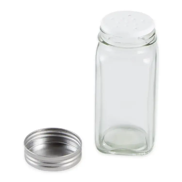 4 oz Square Spice Jar with Shaker Insert