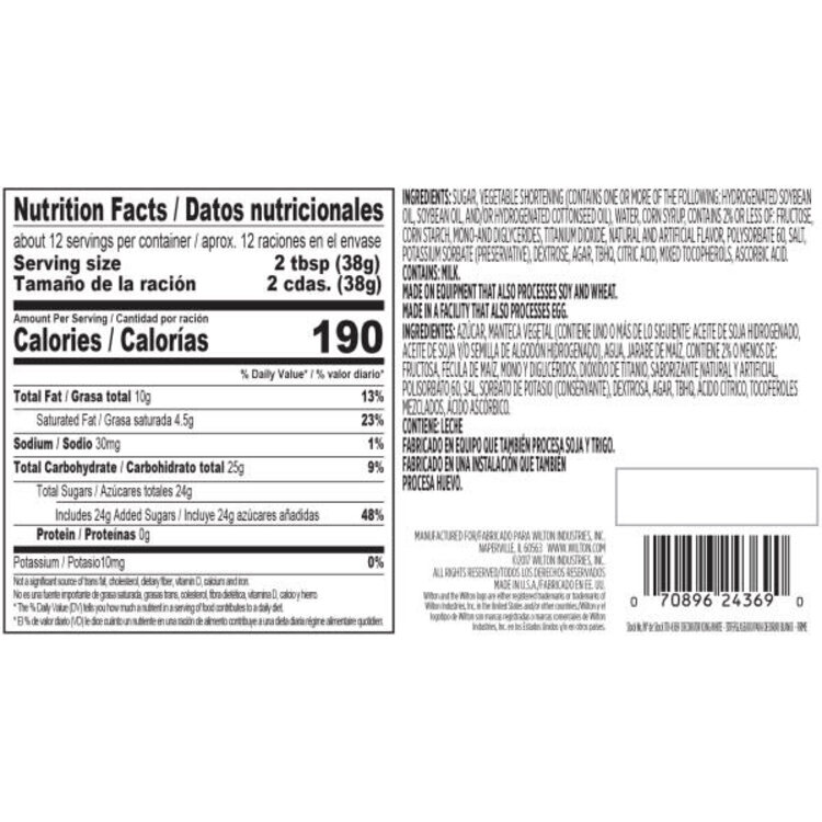 Wilton 16oz White Buttercream Icing