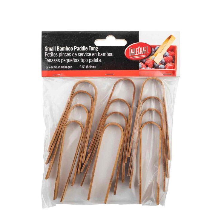Small Bamboo Tongs set of 12