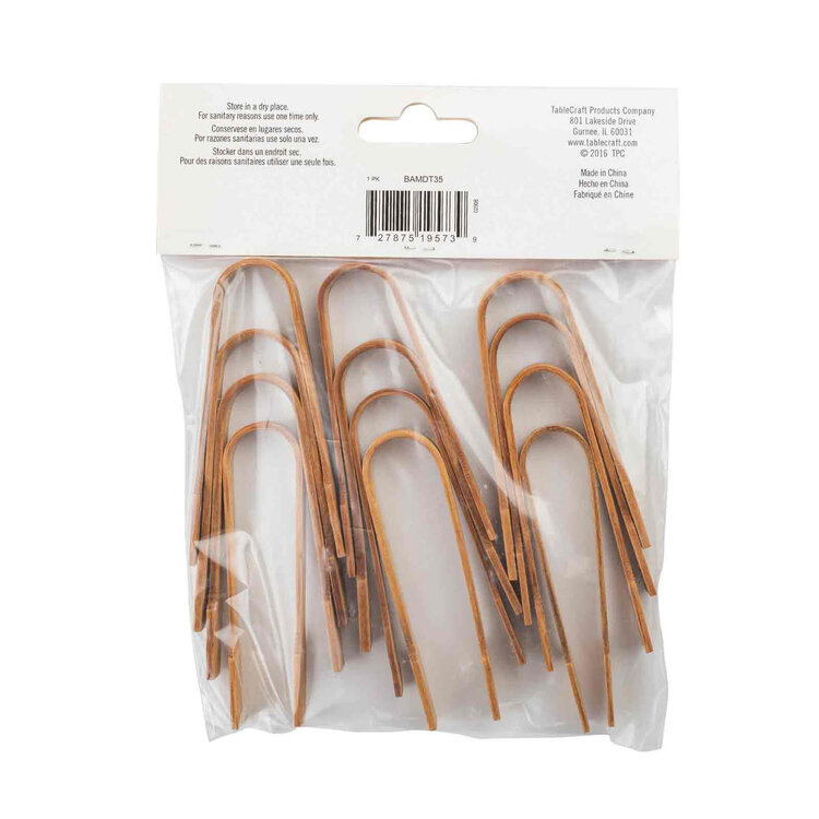 Small Bamboo Tongs set of 12