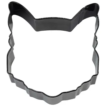 3.5" Black Cat Face Cookie Cutter