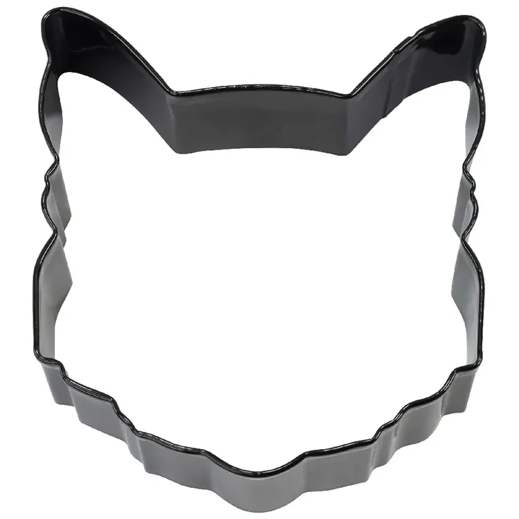 3.5" Black Cat Face Cookie Cutter