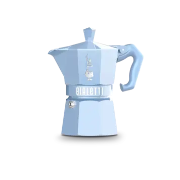 Bialetti Moka 3 cup Light Blue Espresso Maker