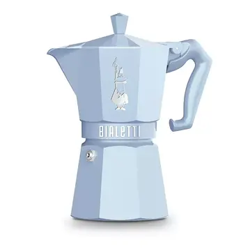 Bialetti Moka 6 cup Light Blue Espresso Maker