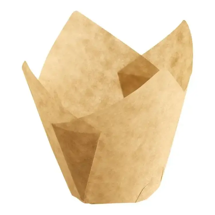 Natural Tulip Baking Cups, set of 25