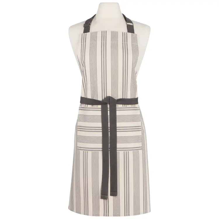 Grey Pencil Stripe Apron