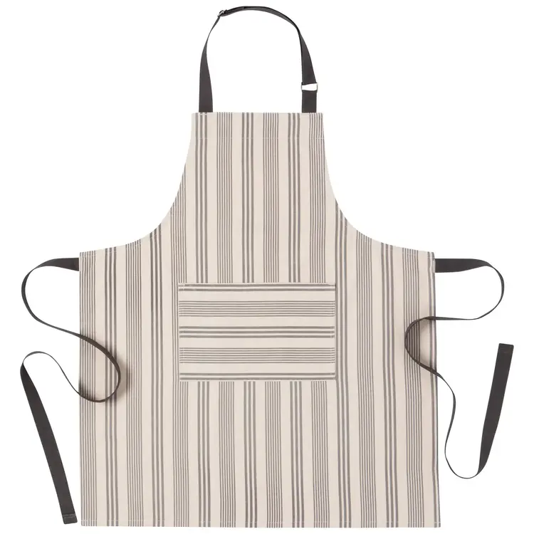 Grey Pencil Stripe Apron