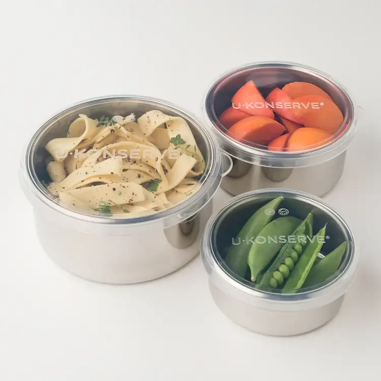 Round Bento with Silicone Lid, set of 3