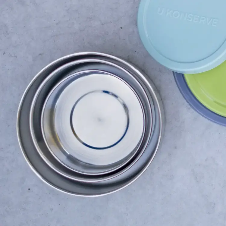 Round Bento with Silicone Lid, set of 3