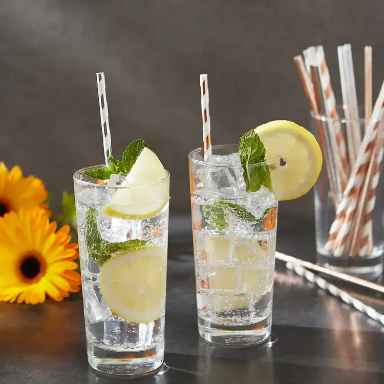 Assorted Metallic Paper Straws, set of 100