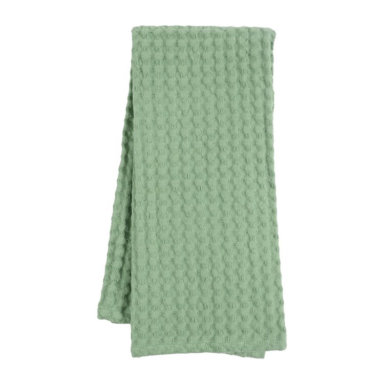 Green Waffle Dishtowel