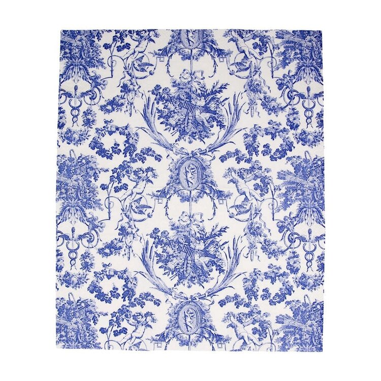 Blue Toile Paper Dinner Napkins