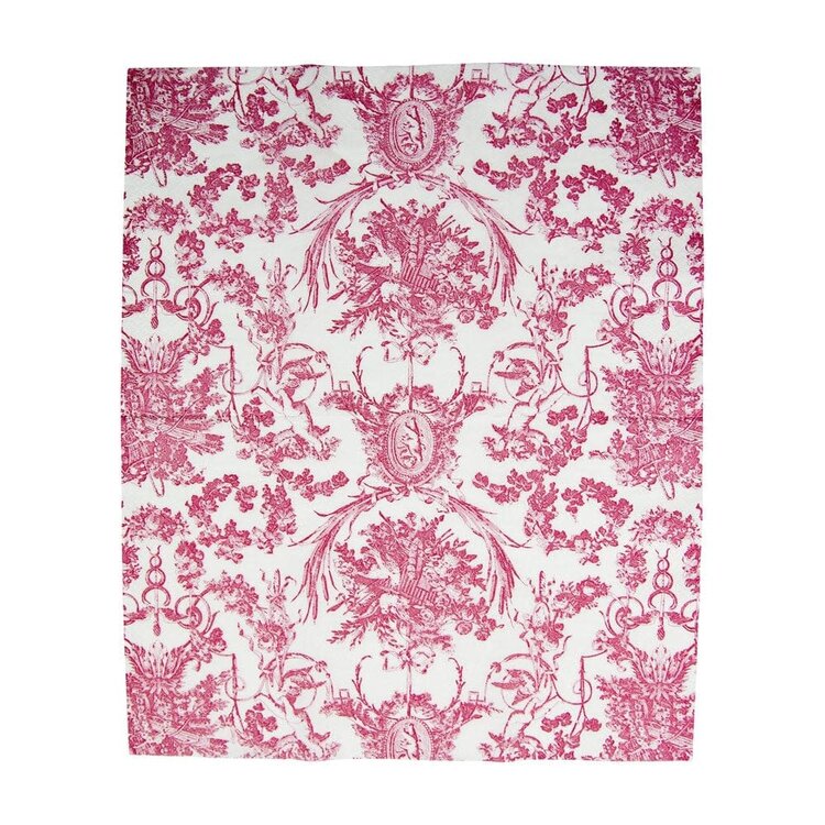 Rose Toile Paper Dinner Napkins