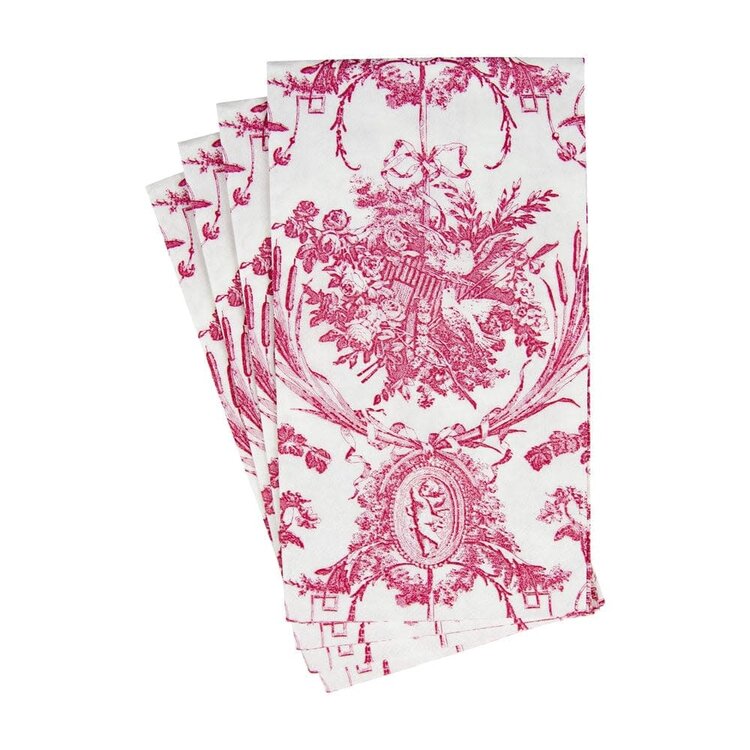 Rose Toile Paper Dinner Napkins