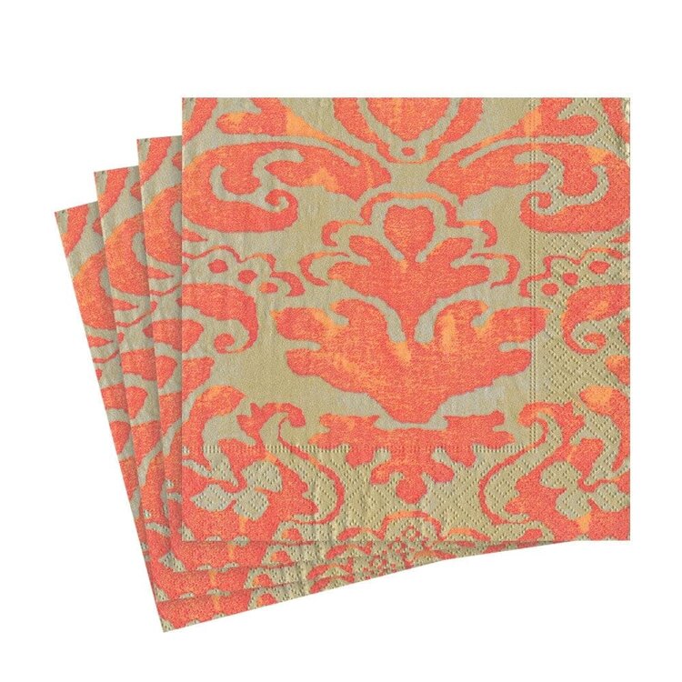Coral Palazzo Paper Lunch Napkins
