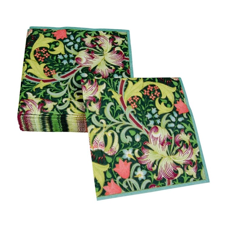 Golden Lily Paper Cocktail Napkins