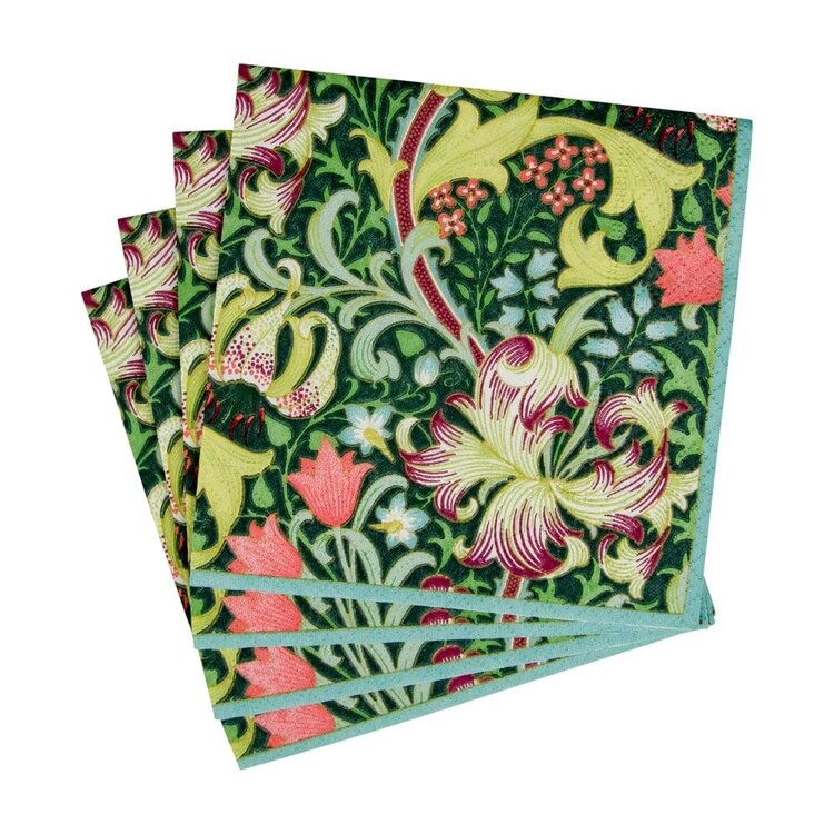 Golden Lily Paper Cocktail Napkins