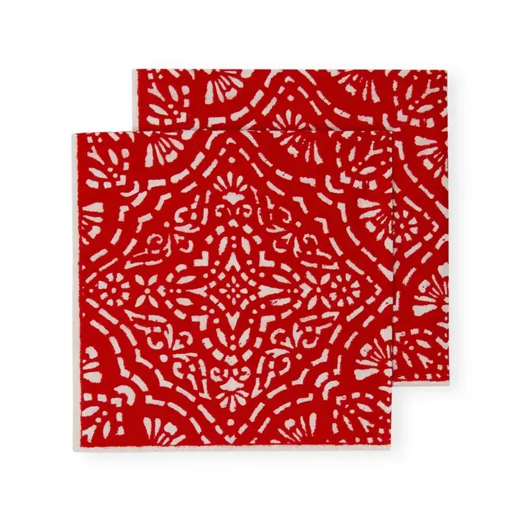 Red Annika Paper Cocktail Napkins