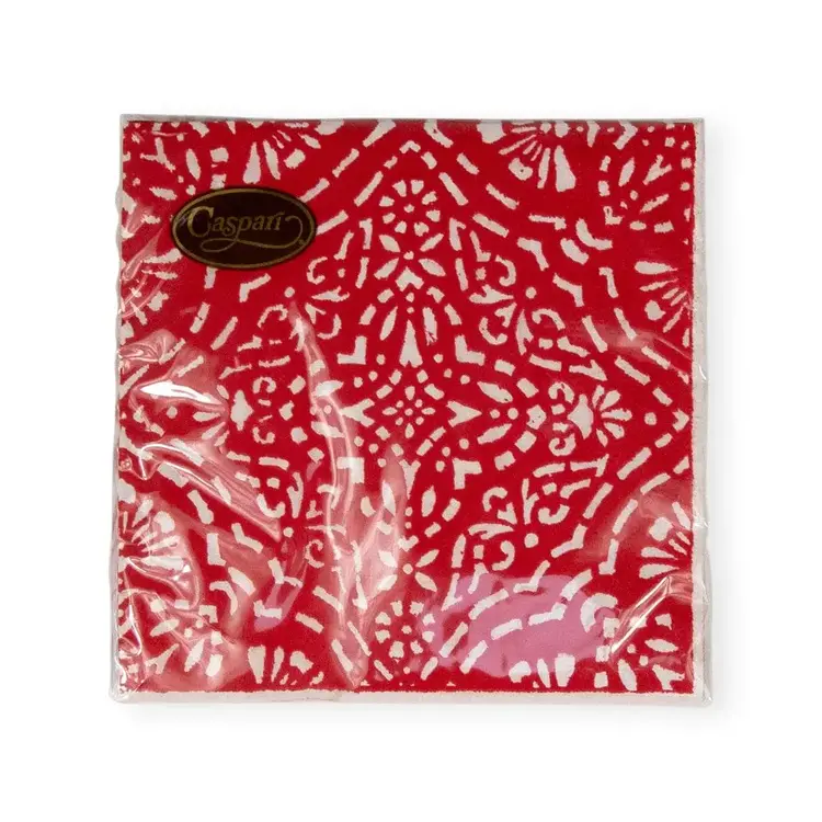 Red Annika Paper Cocktail Napkins