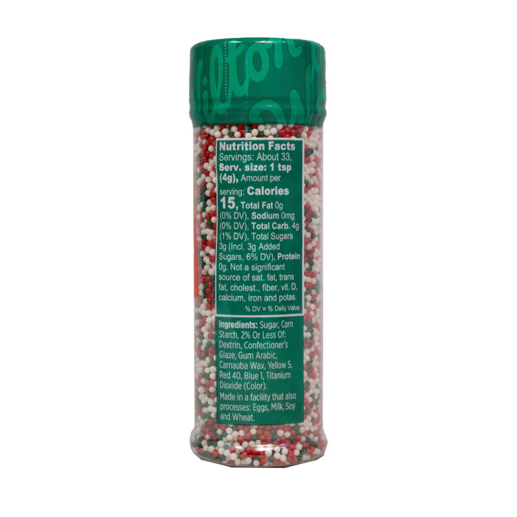 Wilton 4.6oz Christmas Holiday Mix Nonpareils