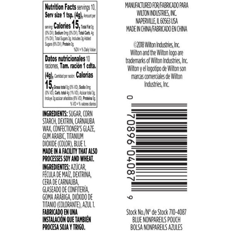 Wilton 1.4 oz Blue Non-Pareils