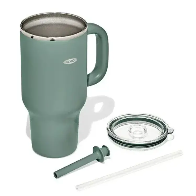 OXO 32oz Jade Water Bottle & Straw