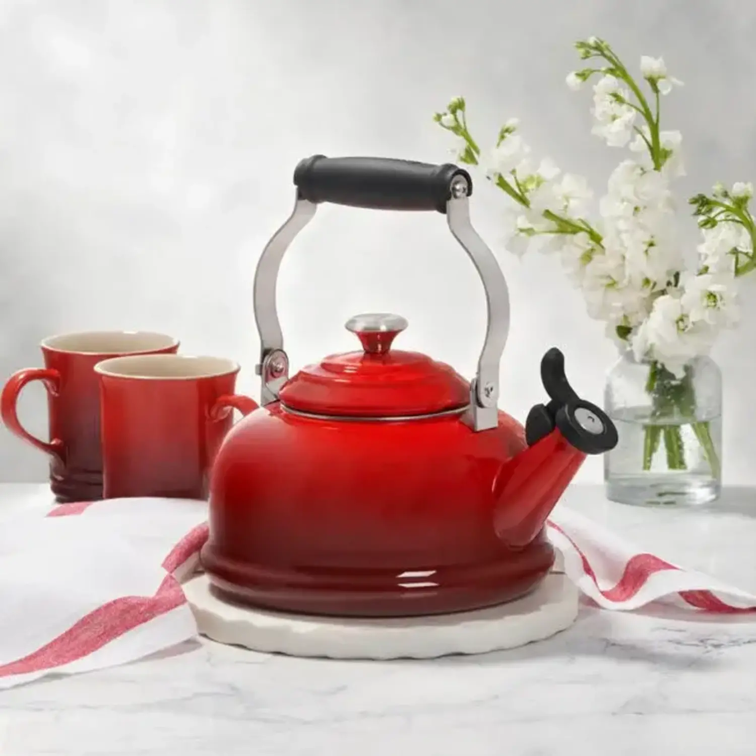 Le Creuset Le Creuset 1.7qt Cherry Whistling Tea Kettle - Whisk