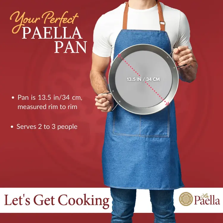 13.5" Paella Pan, Induction-safe