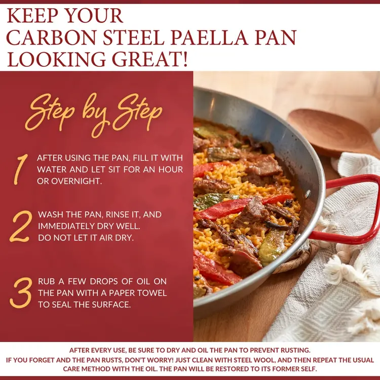 13.5" Paella Pan, Induction-safe