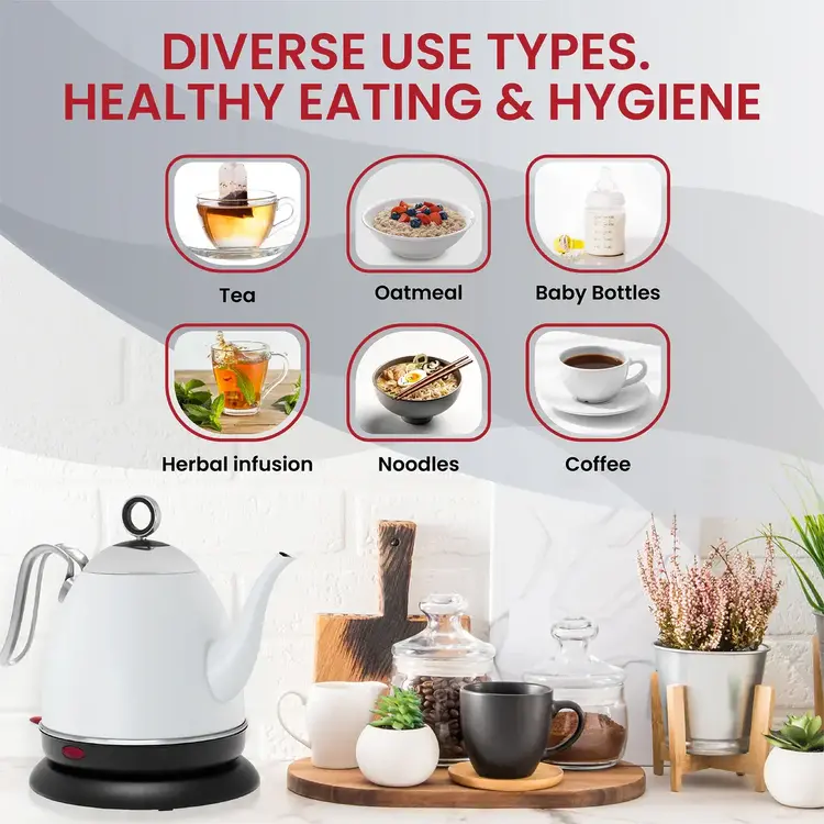 White Electric Pourover Kettle