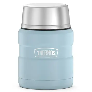 16oz Matte Powder Blue Food Jar & Spoon