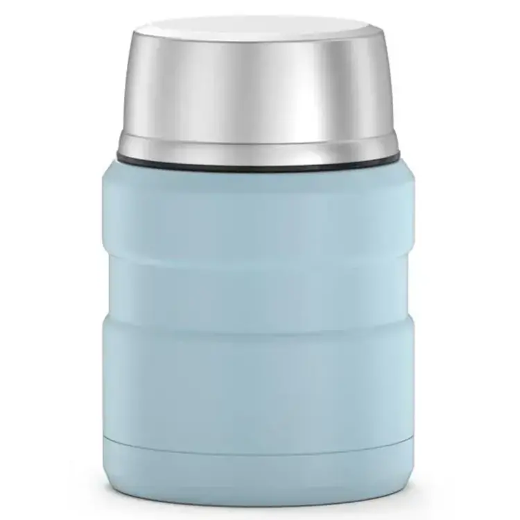 16oz Matte Powder Blue Food Jar & Spoon