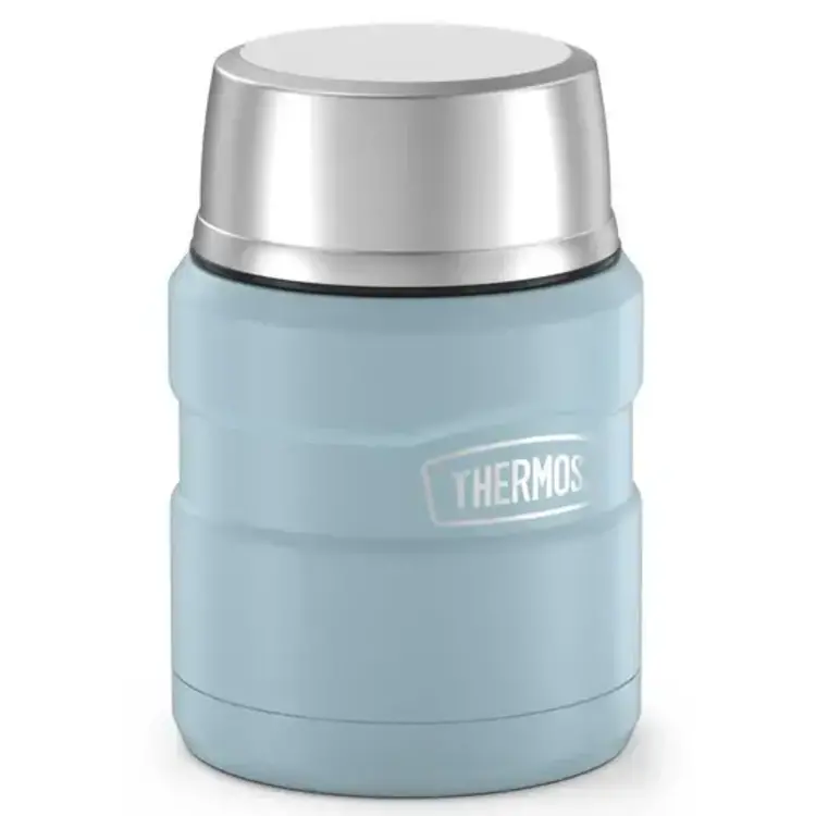 16oz Matte Powder Blue Food Jar & Spoon