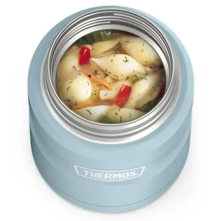 16oz Matte Powder Blue Food Jar & Spoon